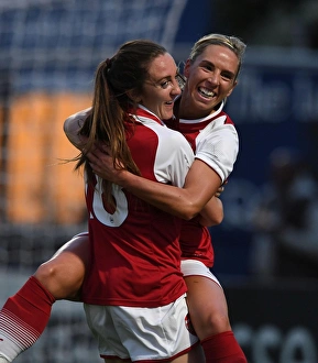 Arsenal Women V Everton Ladies - Pre Season 2017-18 Prints: Arsenal Women: Nobbs and Evans Celebrate First Goal Against Everton Ladies (Pre-Season 2017-18)