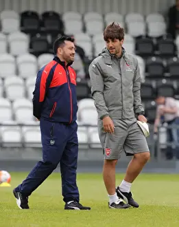 Arsenal Ladies V Notts County WSL 10th July 2016 Prints: Arsenal Women: Pedro Martinez Losa and Jose Manuel Elena Celebrate 2:0 Victory over Notts County in WSL Division One