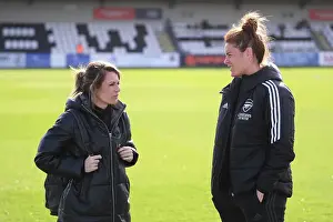 Arsenal Women V Leicester City Women 2022-23 Prints: Arsenal Women: Pre-Match Conversation - Jennifer Beattie and Karen Carney