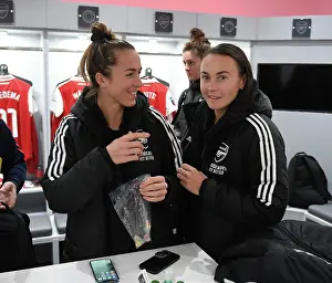 Arsenal Women V Everton Women 2022-23 Prints: Arsenal Women: Pre-Match Focus on Lia Walti and Caitlin Foord vs Everton Women (2022-23)