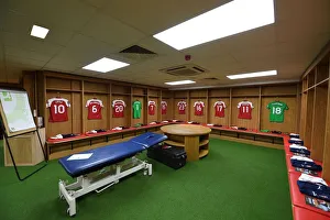 Arsenal V Manchester City - Continental Cup Final 2019 Prints: Arsenal Women Prepare for FA WSL Continental Cup Final in Changing Room vs Manchester City
