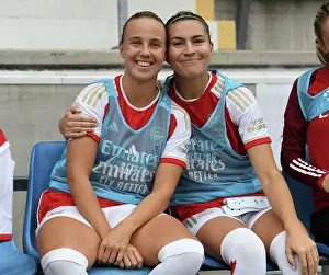 Linkoping FC V Arsenal Women 2023-24 Prints: Arsenal Women Prepare for UEFA Champions League Battle Against Linkoping FC in Sweden