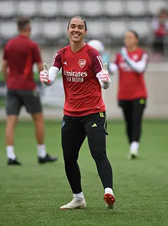 Linkoping FC V Arsenal Women 2023-24 Prints: Arsenal Women Prepare for UEFA Champions League Battle against Linkopings FC in Sweden