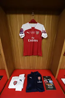 Arsenal V Manchester City - Continental Cup Final 2019 Prints: Arsenal Women: Preparing for Battle in the Continental Cup Final - Arsenal Shirts Readied for Clash Against Manchester