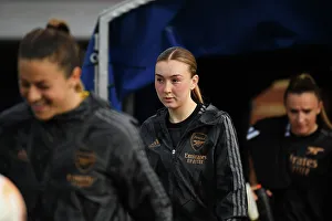 Everton Women V Arsenal Women 2022-23 Prints: Arsenal Women Ready for Battle: Everton FC vs Arsenal