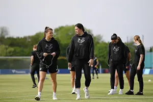 Everton Women V Arsenal Women 2022-23 Prints: Arsenal Women: Sabrina D'Angelo and Kaylan Marckese Focused and Ready for FA WSL Showdown against Everton