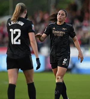 Brighton And Hove Albion Women V Arsenal Women 2022-23 Prints: Arsenal Women Triumph Over Brighton & Hove Albion in FA WSL Match: Rafaelle Souza Celebrates Third Goal