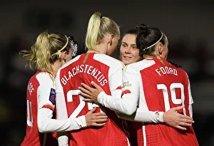 Arsenal Women V Bristol City Women - Conti Cup 2023-24 Prints: Arsenal Women Triumph Over Bristol City in FA WSL Cup: Stina Blackstenius Scores Third Goal