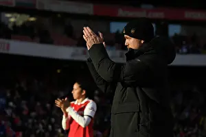 Arsenal Women Triumph Over Chelsea in FA Women's Super League: Jonas Eidevall Celebrates with Fans