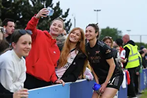 Everton Women V Arsenal Women 2022-23 Prints: Arsenal Women Triumph at Everton: Jodie Taylor's Post-Match Celebration