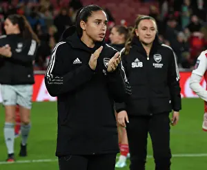 Arsenal Women V Manchester United Women 2022-23 Prints: Arsenal Women Triumph Over Manchester United: Rafaelle Celebrates with Fans
