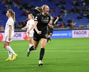 Olympic Lyonnais V Arsenal Women 2022-23 Prints: Arsenal Women Triumph Over Olympique Lyonnais in UEFA Champions League Group C: Frida Maanum Scores Brace
