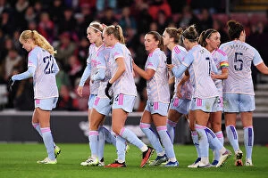 Images Dated 24th November 2023: Arsenal Women Triumph Over Southampton: Ilestedt Scores Second Goal in Conti Cup Clash