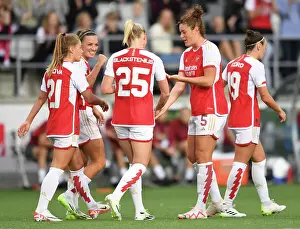 Arsenal Women Triumph: Stina Blackstenius Scores Third Goal vs. Linkopings FC in UEFA Women's Champions League