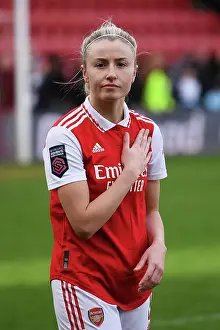 Arsenal Women Triumph Over Tottenham Hotspur: Leah Williamson Celebrates with Fans