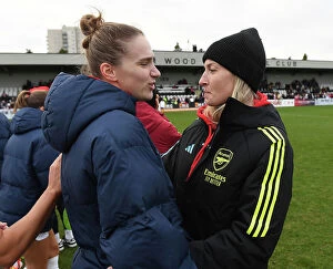 Images Dated 14th January 2024: Arsenal Women and Vivianne Miedema Celebrate after Victory over Watford Women in FA Cup Fourth Round
