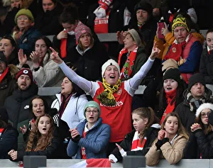 Arsenal Women vs. Everton Women: FA Women's Super League Showdown at Meadow Park - A Sea of Passionate Arsenal Fans