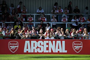 Arsenal Women vs. Aston Villa: FA Women's Super League Showdown at Meadow Park - A Sea of Supporters (2022-23)