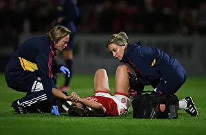 Arsenal Women V Ajax Women 2022-23 Prints: Arsenal Women vs AFC Ajax: Caitlin Foord Receives Medical Attention in UEFA Women's Champions League Clash
