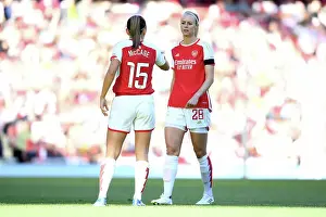 Arsenal V Aston Villa 2023-24 Prints: Arsenal Women vs. Aston Villa: McCabe and Ilestedt in Action at Emirates Stadium (2023-24)