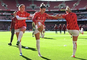 Images Dated 15th October 2023: Arsenal Women vs. Aston Villa: Pre-Match Warm-Up at Emirates Stadium (2023-24)
