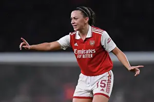 Arsenal Women V Bayern Munich Frauen 2022-23 Prints: Arsenal Women vs. Bayern Munich: A Battle in the UEFA Champions League Quarter-Finals