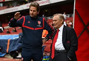 Arsenal Women V Bayern Munich 2019-20 Prints: Arsenal Women vs Bayern Munich: Joe Montemurro and Ken Friar Pre-Match at Emirates Stadium