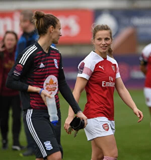 Images Dated 4th November 2018: Arsenal Women vs Birmingham City Ladies: Tabea Kemme and Ann-Katrin Berger Share a Moment After