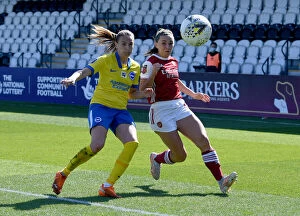 Images Dated 25th April 2021: Arsenal Women vs Brighton: FA WSL Match at Empty Meadow Park (April 2021)