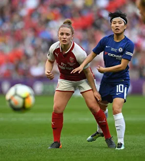 Arsenal Women V Chelsea Ladies - FA Cup Final 2018 Prints: Arsenal Women vs. Chelsea Ladies FA Cup Final: A Battle of Midfield Maestros - Kim Little vs