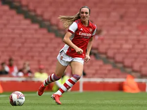 Arsenal Women V Chelsea Women - Mind Series 2021-22 Prints: Arsenal Women vs Chelsea Women: A Football Battle - Lisa Evans in Action at Emirates Stadium