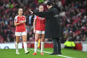 Arsenal Women V Chelsea Women 2023-24 Prints: Arsenal Women vs Chelsea Women: Intense Clash at Emirates Stadium: Jonas Eidevall Coaches Alessia Russo (2023-24)