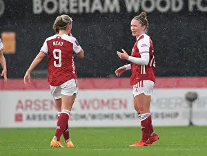 Arsenal Women V Chelsea Women 2020-21 Prints: Arsenal Women vs. Chelsea Women: A Star-Studded Showdown featuring Kim Little and Beth Mead