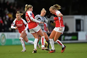 Arsenal Women vs Everton Women: Barclays Super League Clash at Meadow Park (2023-24) - Frida Maanum and Alessia Russo in Action