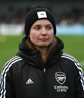 Arsenal Women V Everton Women 2022-23 Prints: Arsenal Women vs Everton Women: Kim Little at Half-Time in FA WSL Clash
