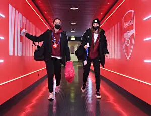 Arsenal Women V Barcelona Women 2021-22 Prints: Arsenal Women vs. FC Barcelona: A UEFA Women's Champions League Battle at Emirates Stadium