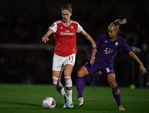 Arsenal Women V Fiorentina Women 2019-20 Prints: Arsenal Women vs. Fiorentina Women: A Battle in the UEFA Women's Champions League