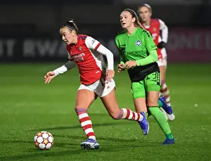 Arsenal Women V HB Koge 2021-22 Prints: Arsenal Women vs. HB Koge: A UEFA Women's Champions League Battle at Meadow Park