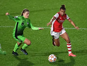 Arsenal Women V HB Koge 2021-22 Prints: Arsenal Women vs HB Koge: A UEFA Women's Champions League Showdown at Meadow Park