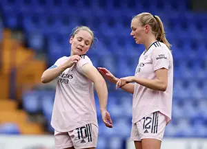 Liverpool Women V Arsenal Women 2022-23 Prints: Arsenal Women vs. Liverpool FC: Kim Little and Frida Maanum Battle it Out in FA Womens Super League Clash