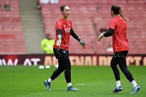 Arsenal Women V Liverpool Women 2023-24 Prints: Arsenal Women vs Liverpool Women: Pre-Match Warm-Up at Emirates Stadium (2023-24)