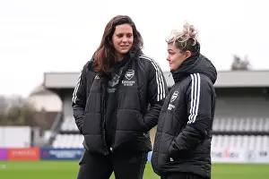 Arsenal Women V Manchester City Women 2022-23 Prints: Arsenal Women vs Manchester City: Pre-Match Pitch Inspection at Meadow Park (2022-23)