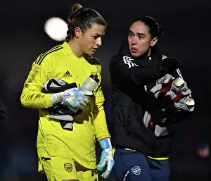 Arsenal Women V Manchester City Women - Conti Cup 2022-23 Prints: Arsenal Women vs Manchester City Women: Sabrina D'Angelo and Manuela Zinsberger in FA WSL Cup Semi-Final Showdown