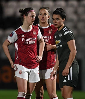 Images Dated 19th March 2021: Arsenal Women vs Manchester United Women: A Battle at Meadow Park Amidst the Pandemic