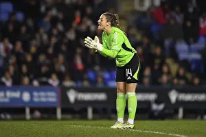Reading Women V Arsenal Women - Conti Cup 2023-24 Prints: Arsenal Women vs. Reading: FA WSL Cup Showdown at Reading - Sabrina D'Angelo's Reaction