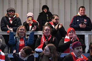 Images Dated 14th March 2023: Arsenal Women vs Reading: Passionate Fan Support at Meadow Park