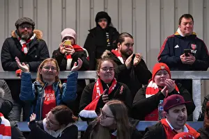 Arsenal Women V Reading Women 2022-23 Prints: Arsenal Women vs Reading: Passionate Fan Support at Meadow Park