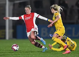 Arsenal Women V Reading Women 2021-22 Prints: Arsenal Women vs Reading Women: Kim Little Clashes with Faye Bryson in FA WSL Match