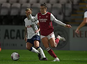 Images Dated 18th November 2020: Arsenal Women vs. Tottenham Hotspur Women: FA Womens Continental League Cup Match in Empty Meadow