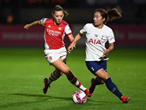 Arsenal Women V Tottenham Hotspur Women - FA Cup 2021-22 Prints: Arsenal Women vs. Tottenham Hotspur Women: FA Cup Quarterfinals - A Fierce Battle at Meadow Park